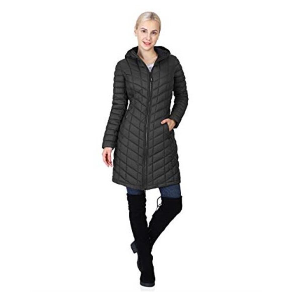 Lightweight Puffer Coat Women's Hooded Thermolite Warm